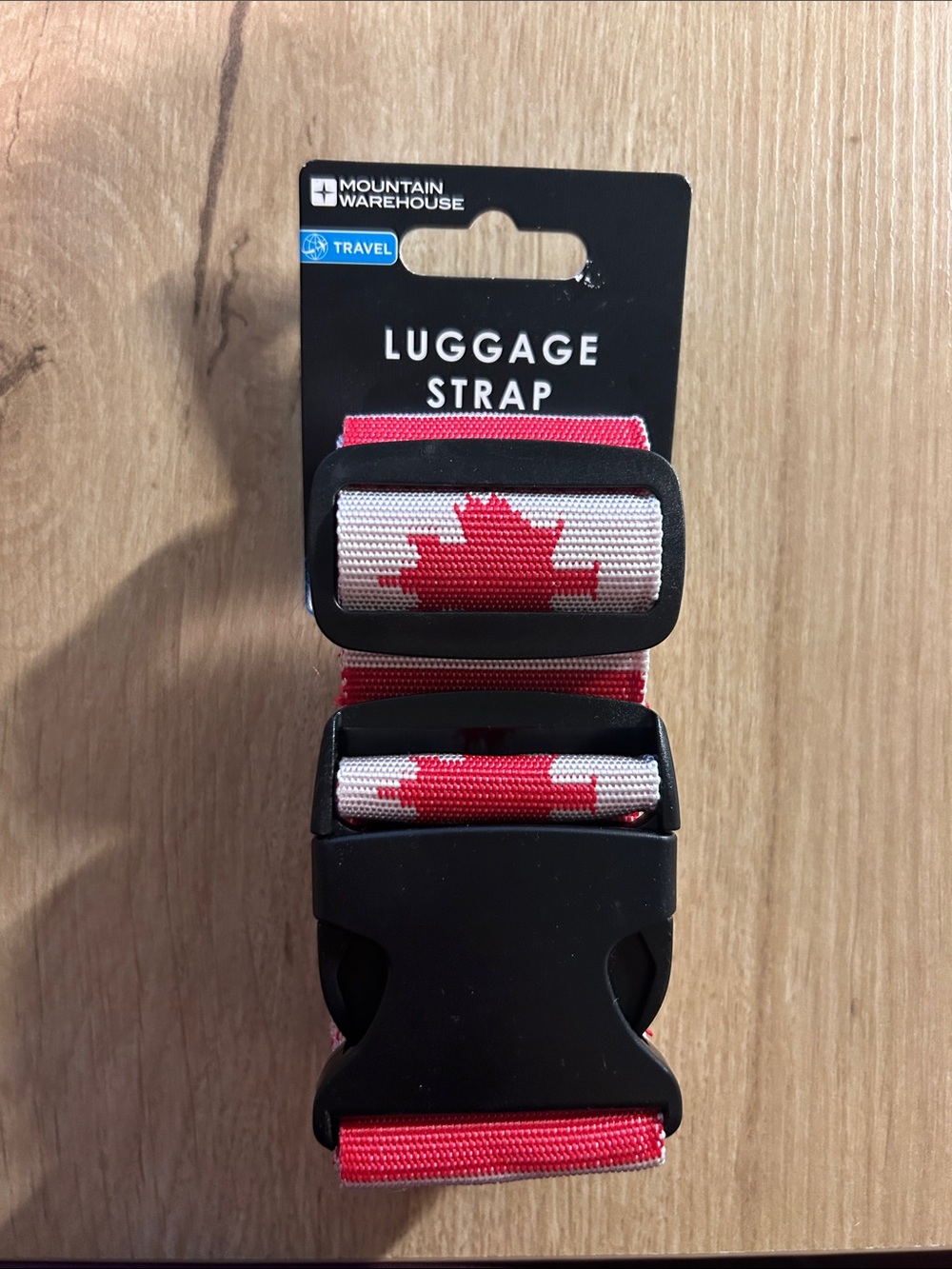 Mountain Warehouse Red & White Maple Leaf Canada Luggage Strap